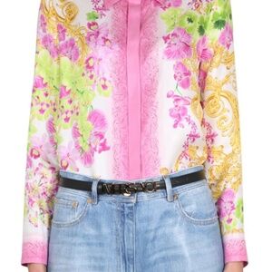 Versace Medusa orchid silk shirt